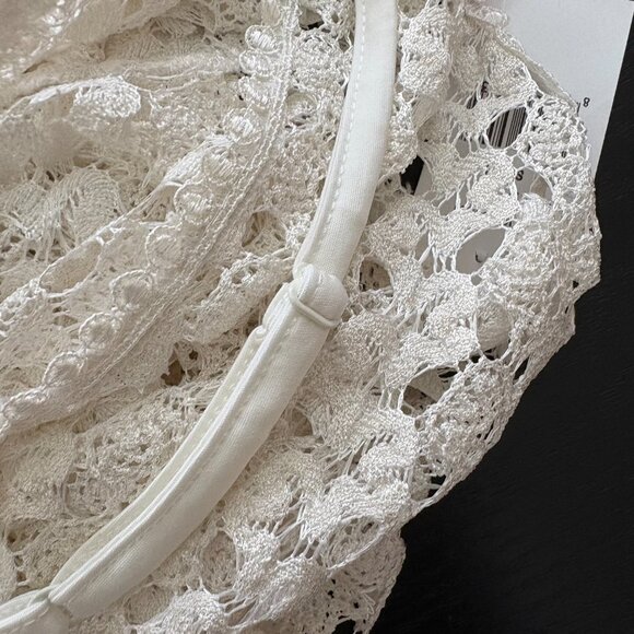 As U Wish Fully Lined All Over Lace Dress Cream (Close to White) Size Small NWT - Picture 6 of 8